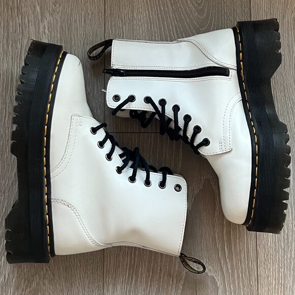 Dr. Martens Jadon Platform Boots - White - Picture 1 of 7